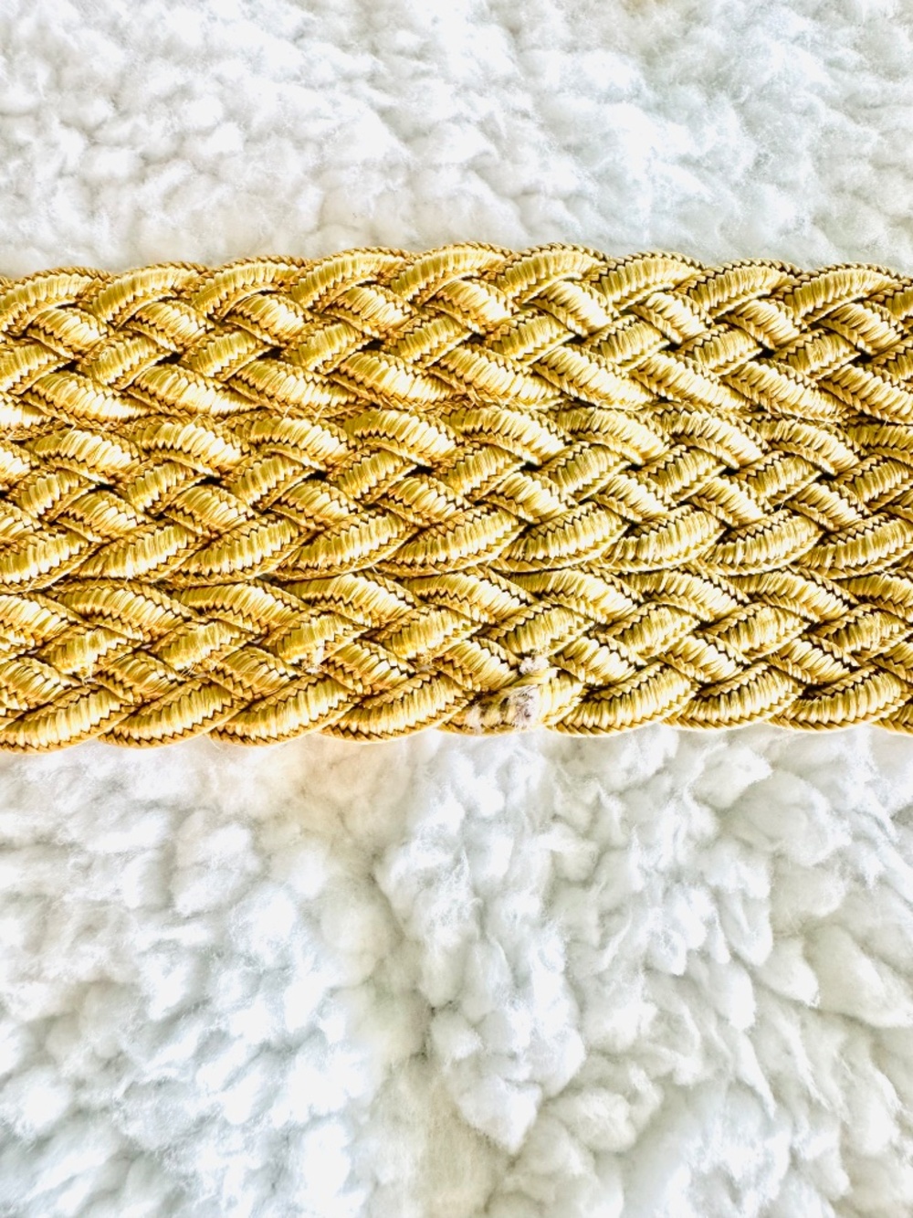 Vintage Collezione Belt New York Wide Rattan Rafia Straw Woven 37” Glam Boho USA - Picture 6 of 6